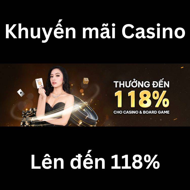 Khuyến mãi cho người chơi casino đến 120%